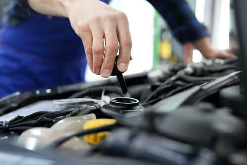 A multi-point vehicle inspection. 